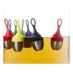 Boule à Thé Flottante Et égouttoir Rouge Adhoc -Ustensiles De Cuisine Boutique 670075 2 1 Boule a the flottante et egouttoir rouge Adhoc Adhoc