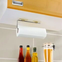 Porte Essuie-tout Chrome à Ventouse 9 Porte Essuie-tout Chrome à Ventouse -Ustensiles De Cuisine Boutique 673060 3 4 Porte Essuie tout chrome a ventouse Wenko by Maximex