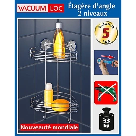 Etagère Angle 2 Niveaux Vacuum Loc 4 Etagère Angle 2 Niveaux Vacuum Loc – Image 2