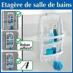 Étagère De Salle De Bain Universelle 9 Étagère De Salle De Bain Universelle -Ustensiles De Cuisine Boutique 67545 3 1 Etagere de salle de bain universelle Wenko by Maximex
