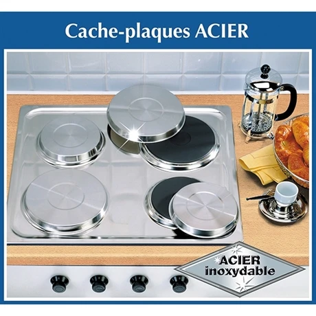 Set De 4 Cache-plaques En Inox 6 Set De 4 Cache-plaques En Inox – Image 4