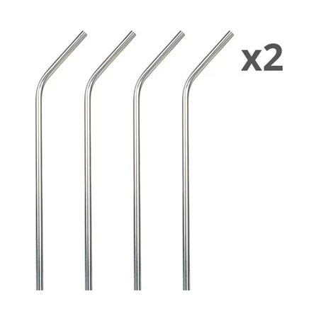 Lot De 8 Pailles En Inox Courbées Avec Goupillon 4 Lot De 8 Pailles En Inox Courbées Avec Goupillon – Image 2