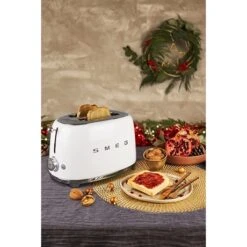Smeg Toaster 2 Tranches 950 W TSF01WHEU Blanc -Ustensiles De Cuisine Boutique 700059 2 1 Toaster 2 tranches 950 W TSF01WHEU blanc Smeg
