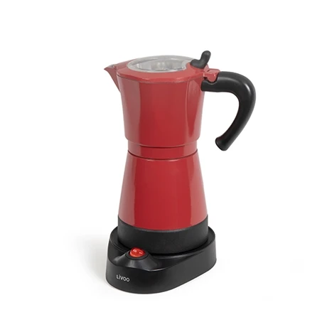 LIVOO Cafetière électrique Italienne Rouge 6 Tasses 480 W 5 LIVOO Cafetière électrique Italienne Rouge 6 Tasses 480 W – Image 3