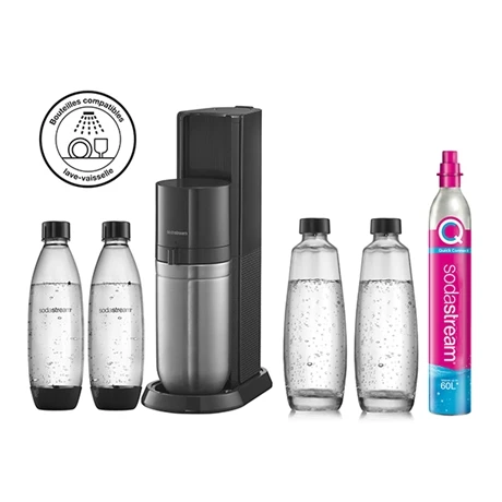 SodaStream Pack Machine à Eau Gazeuse Duo Noire 3 SodaStream Pack Machine à Eau Gazeuse Duo Noire