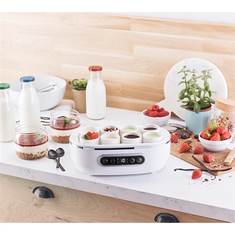 Lot De 8 Pots De Yaourt Céramique Avec Couvercle 125 Ml Blanc 4 Lot De 8 Pots De Yaourt Céramique Avec Couvercle 125 Ml Blanc – Image 2