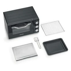 SEVERIN Mini Four Noir 20 L 1380 W TO2070 9 SEVERIN Mini Four Noir 20 L 1380 W TO2070 -Ustensiles De Cuisine Boutique 740037 2 1 Mini four noir 20 L 1380 W TO2070 Severin