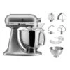 KitchenAid Robot Artisan Gris Argent 5KSM175PS Avec Accessoires Supplémentaires -Ustensiles De Cuisine Boutique 761004 0 7 Robot artisan gris argent 5KSM175PS avec accessoires supplementaires Kitchenaid
