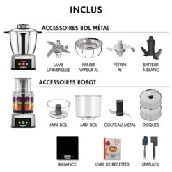 Magimix Robot Cook Expert Premium XL Platine 18909 -Ustensiles De Cuisine Boutique 761024 2 4 Robot cook expert Premium XL platine 18909 Magimix
