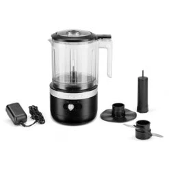 KitchenAid Hachoir électrique Sans Fil 2 Vitesses 1,18 L Noir Réglisse 5KFCB519EBM