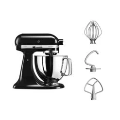 KitchenAid Robot Pâtissier Multifonction Artisan Noir Onyx 300 W 5KSM125EOB -Ustensiles De Cuisine Boutique 76191 3 8 Robot patissier Multifonction Artisan Noir Onyx 300 W 5KSM125EOB Kitchenaid