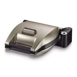 Gaufrier électrique Premium Gaufres® TAUPE 2 Plaques (gaufres Et Croque-monsieur) + Pique