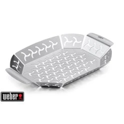Weber Grand Panier à Légumes En Acier Inoxydable -Ustensiles De Cuisine Boutique 782038 2 3 Grand panier a legumes en acier inoxydable Weber