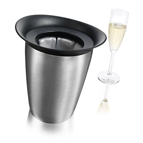 Seau Refroidisseur à Champagne En Acier Brossé 4 Seau Refroidisseur à Champagne En Acier Brossé – Image 2